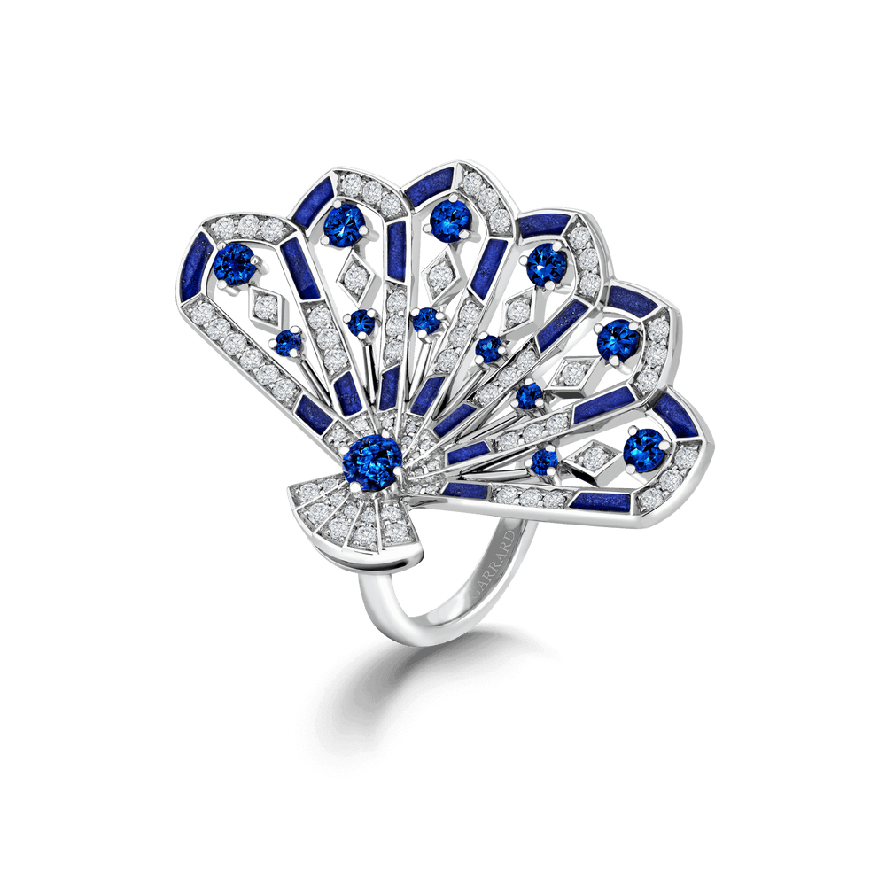Bague Fanfare Symphony en diamant et saphir - 2017314