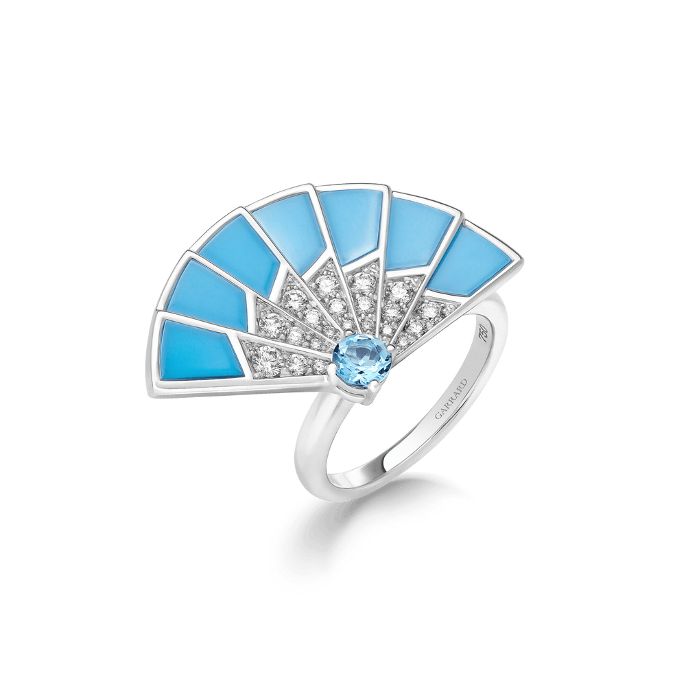 Bague Fanfare Symphony aigue-marine et turquoise - 2018284