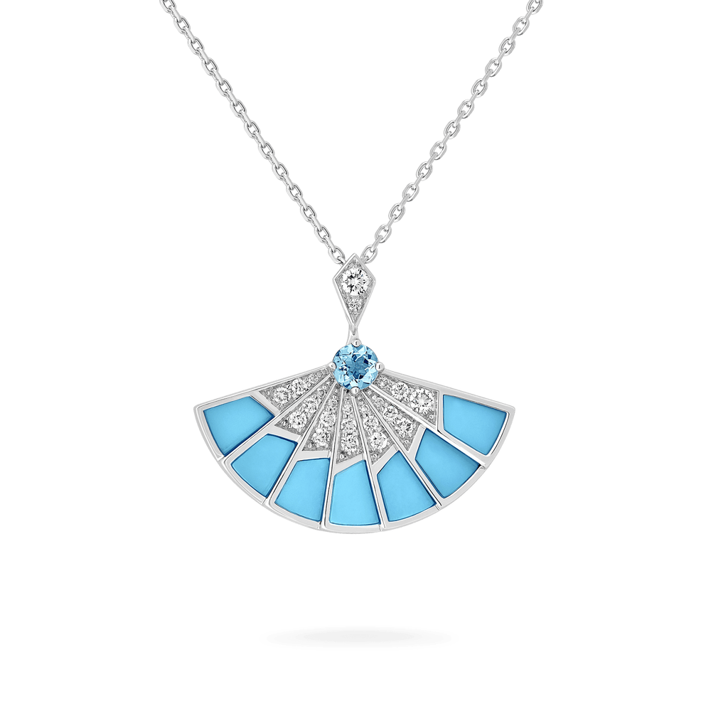 Pendentif coulissant Fanfare Symphony en aigue-marine et turquoise - 2018262