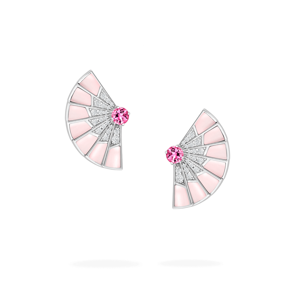 Boucles d'oreilles Fanfare Symphony en tourmaline rose et opale rose - 2017278