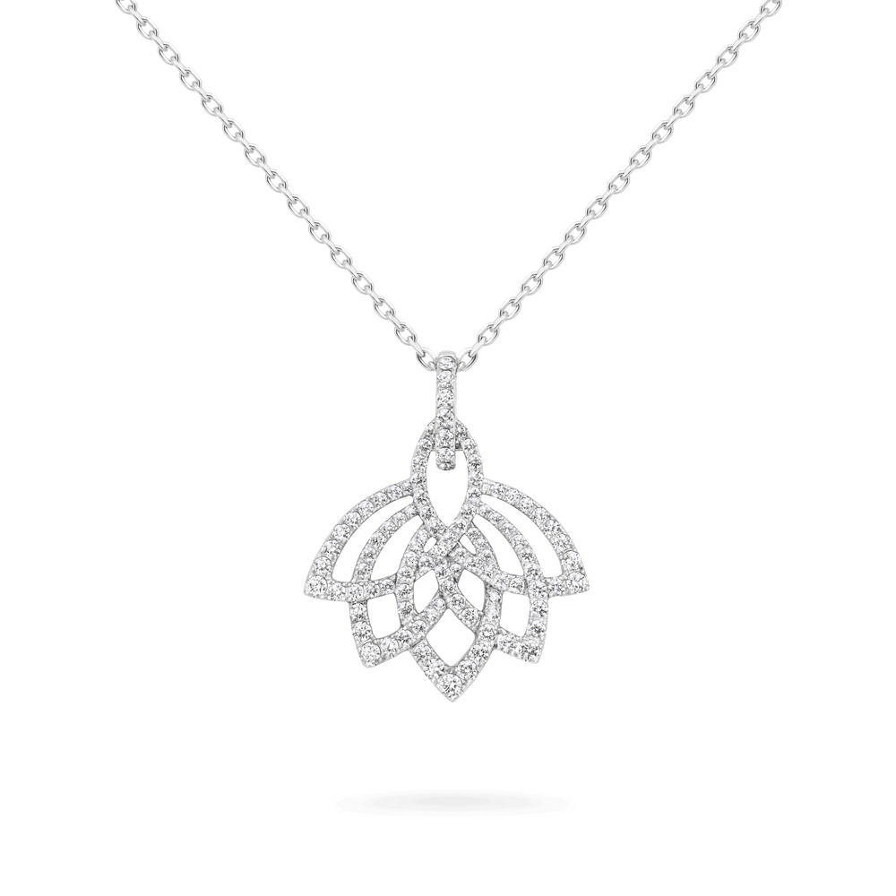 Pendentif en diamant fleur de lotus - 2019296