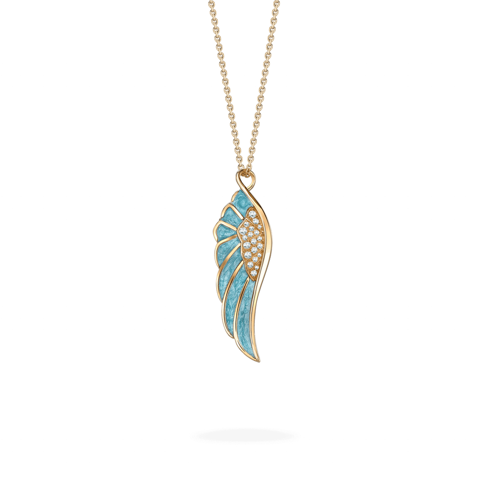 Pendentif en émail Wings Reflection Summer - 2014688