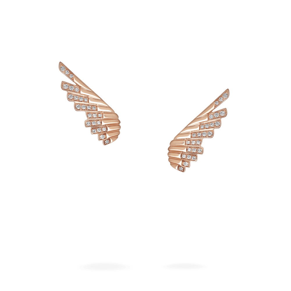 Boucles d'oreilles grimpantes en diamant Wings Rising Mini Icons - 2018635