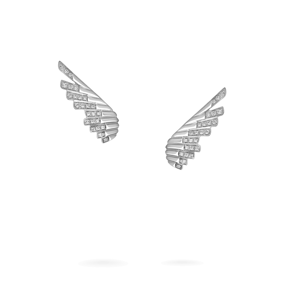 Boucles d'oreilles grimpantes en diamant Wings Rising Mini Icons - 2018634