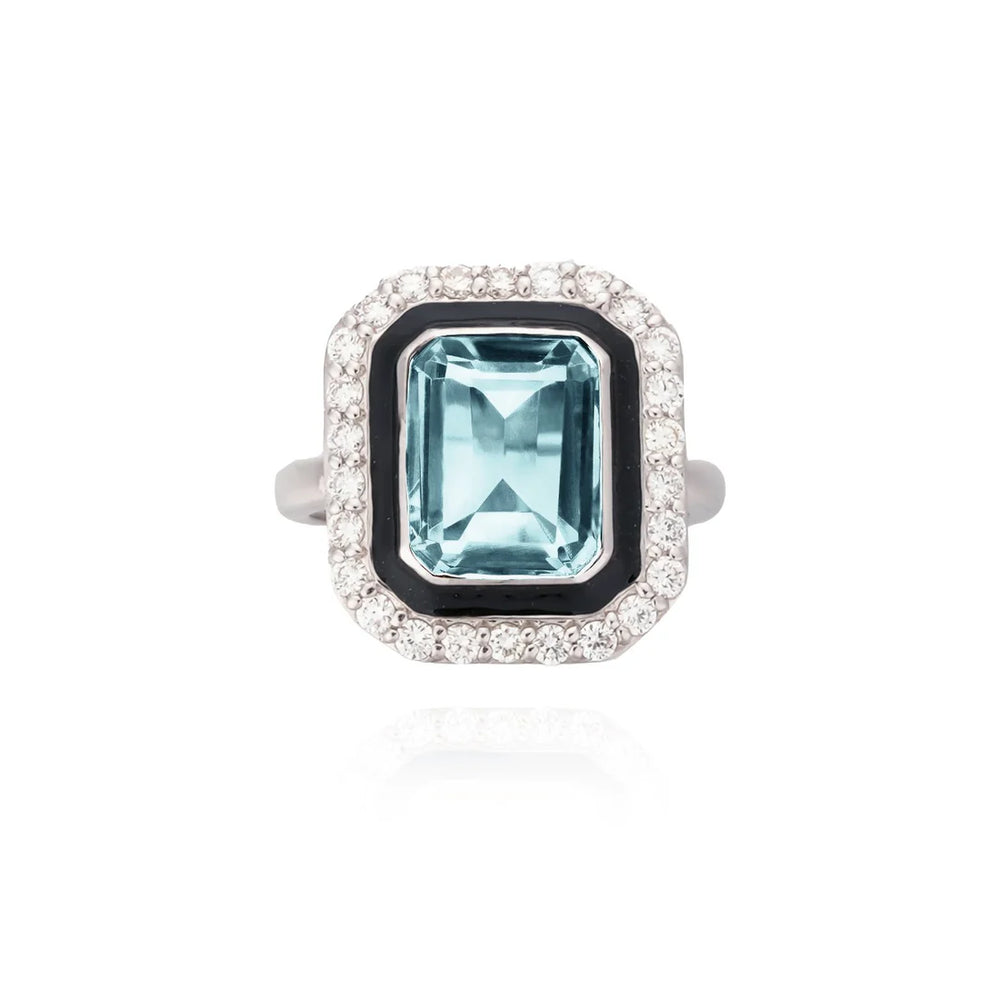 Bague Van Den Abeele Giny argent - topaze