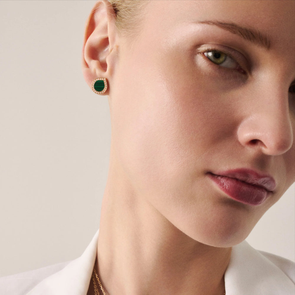 Boucle d'oreille Antifer en or rose avec Onyx - EAF2AGPGO0000