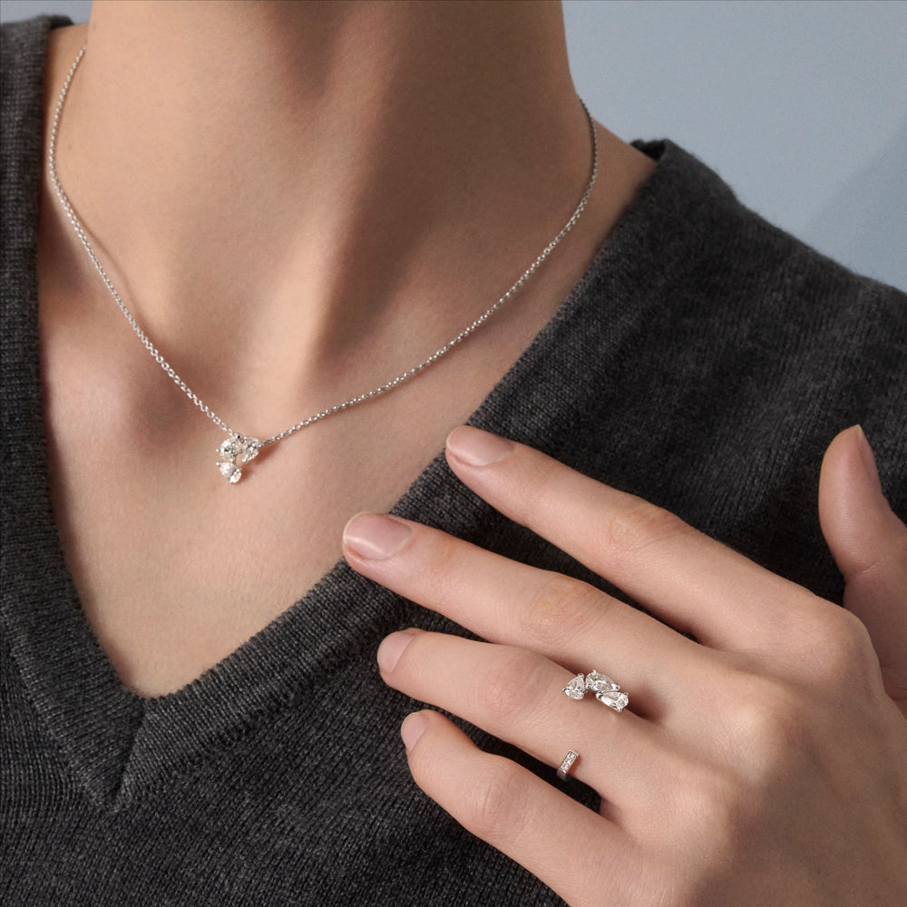 Pendentif Serti sur Vide en or blanc - PSV1ACWG00000