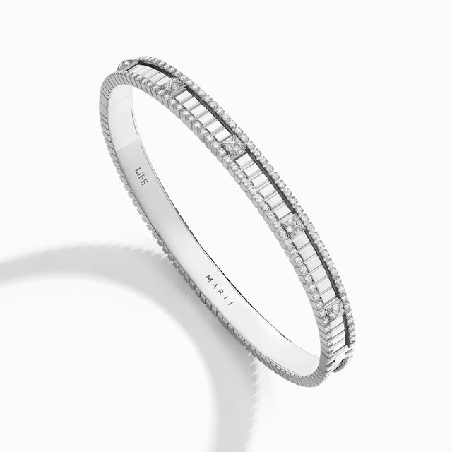 Bracelet à charnière avec diamants LIFE - VIE-B3