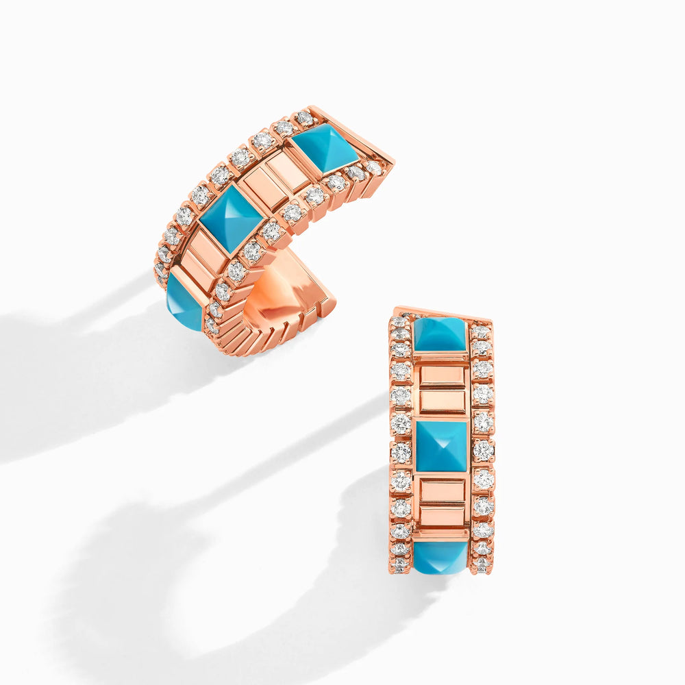 Boucles d'oreilles créoles mini diamants LIFE VIE-E1RGTQ