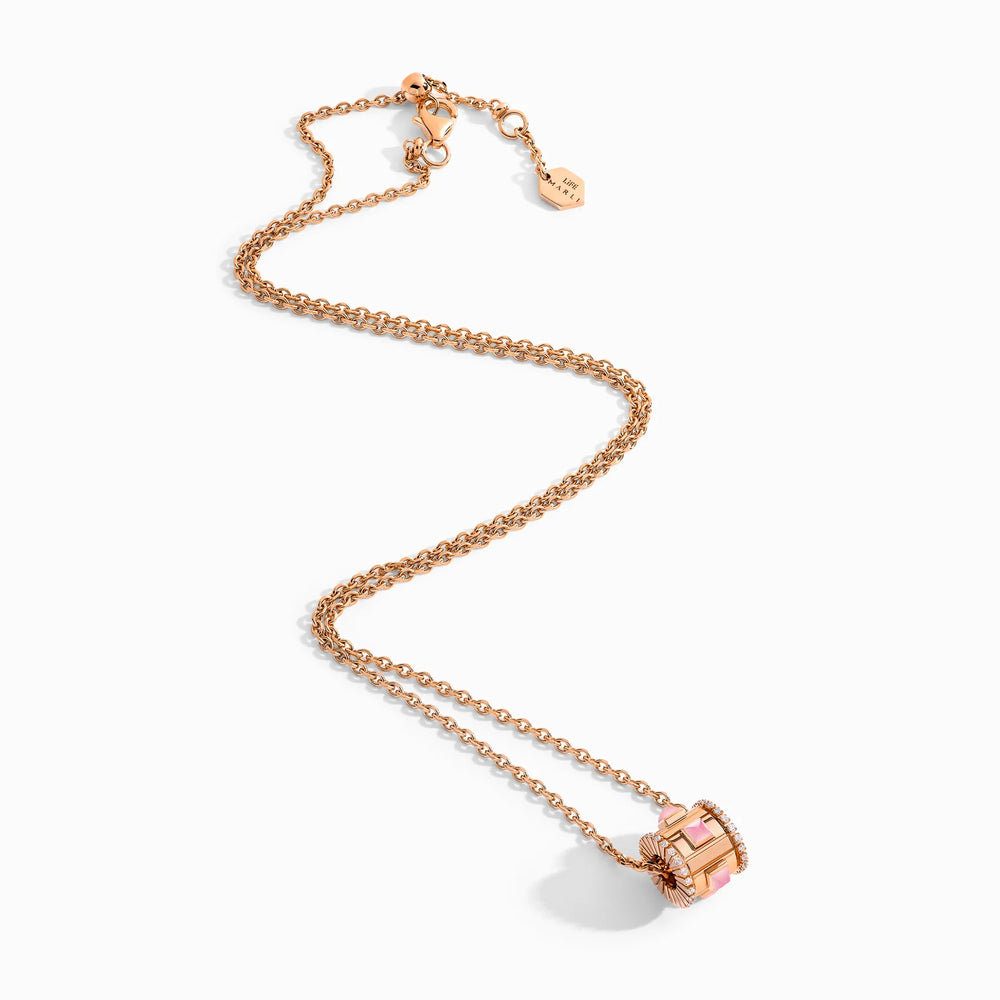 Collier pendentif rotatif en diamant LIFE-N1RGPQ