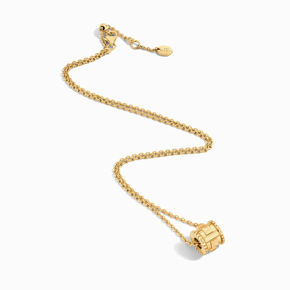 Collier pendentif rotatif en or LIFE-N9YG