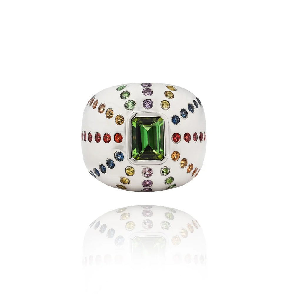 Bague Van Den Abeele Marteen Argent - Rainbow