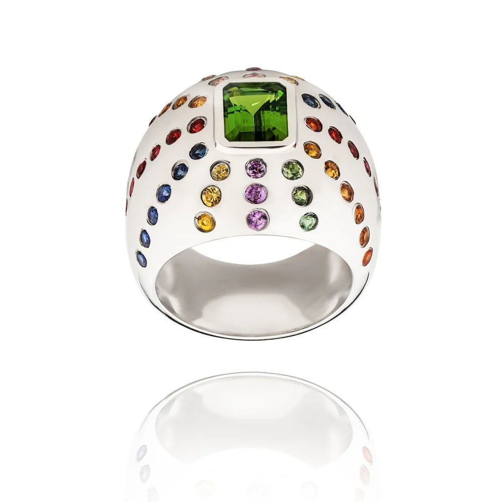 Bague Van Den Abeele Marteen Argent - Rainbow