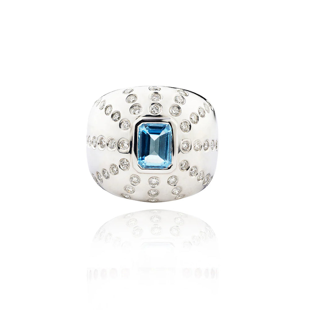 Bague Van Den Abeele Marteen Argent - Topaze