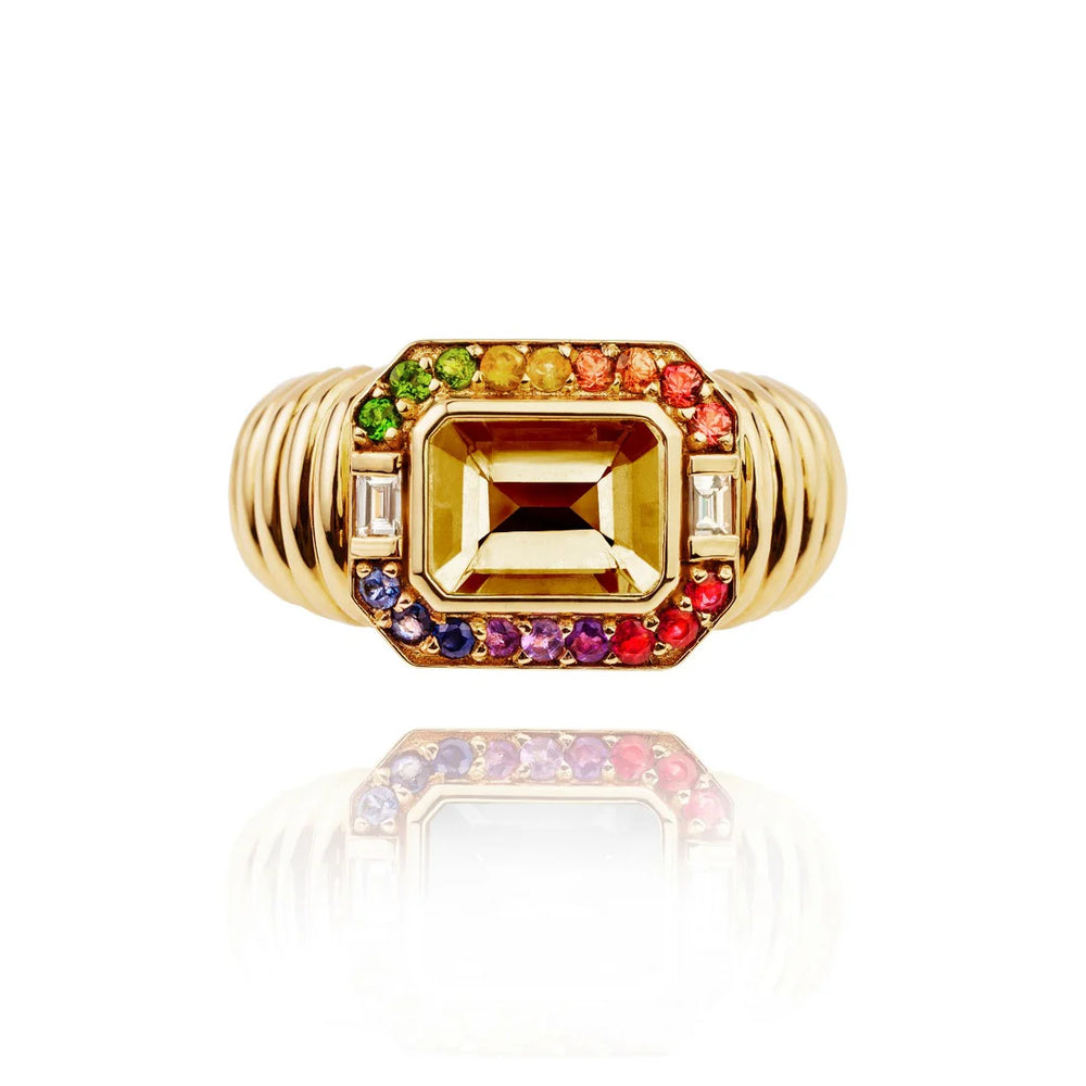 Bague Van Den Abeele Macy Or, Citrine