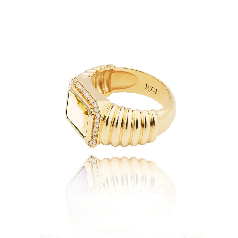 Bague Van Den Abeele Marly or, citrine