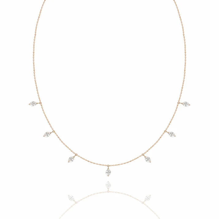 Collier Van Den Abeele marquise or rose