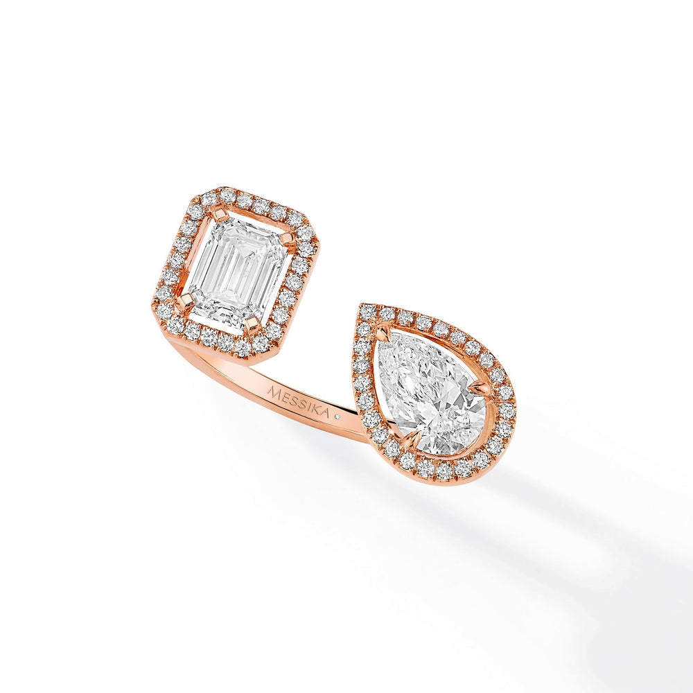 Bague diamant or rose femme My Twin Toi & Moi 06502-PG