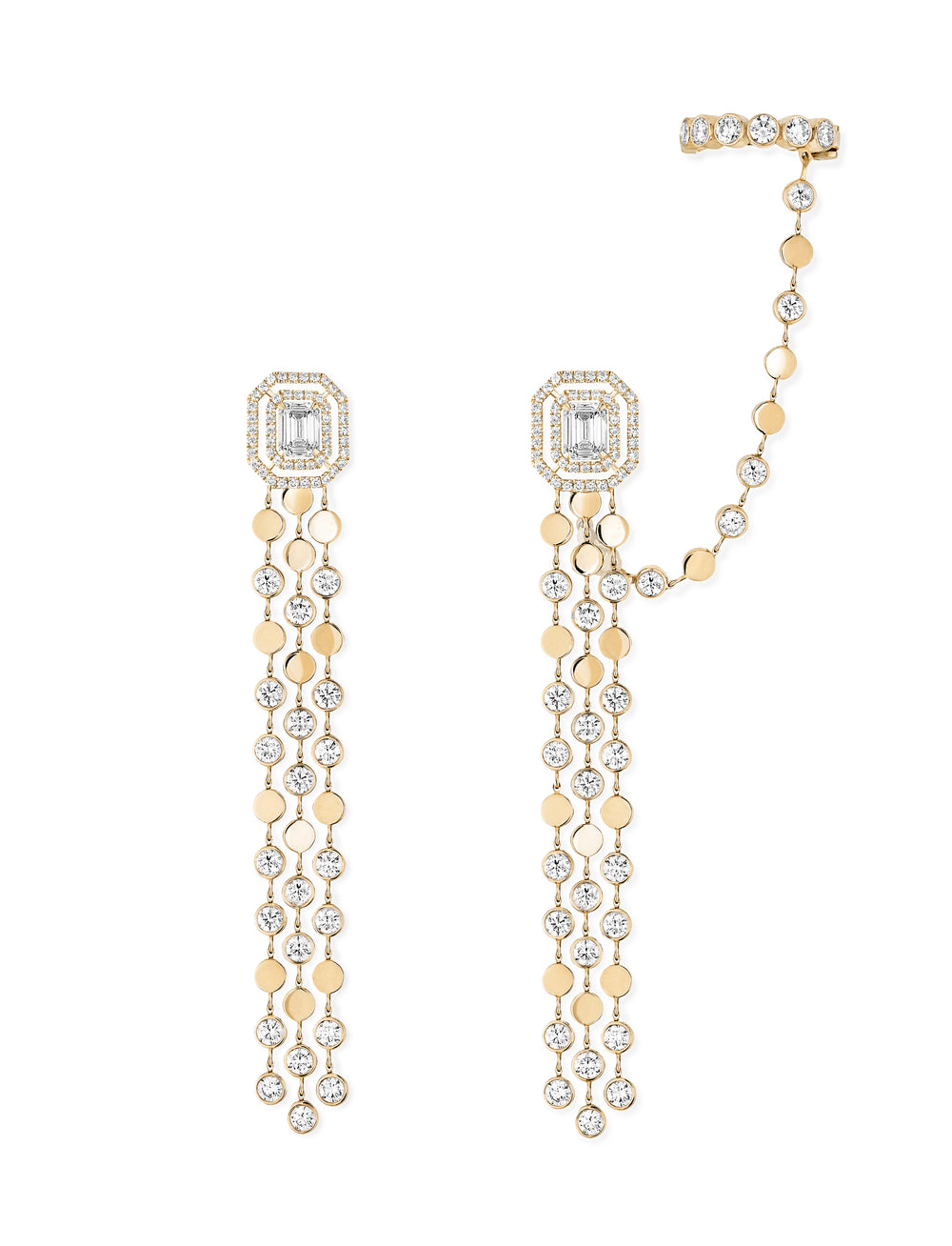 Boucles d'oreilles D-Vibes multi-rangs 12432-YG