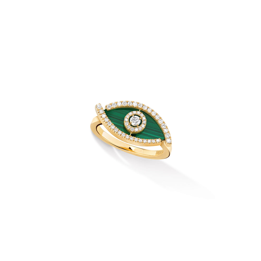 Bague diamant femme Lucky Eye Malachite 12954-YG