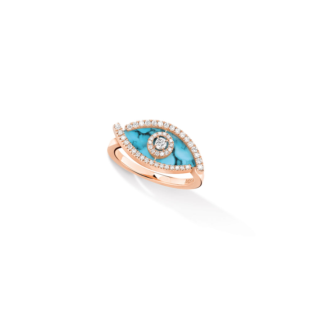 Bague diamant femme Lucky Eye Turquoise 12956-PG