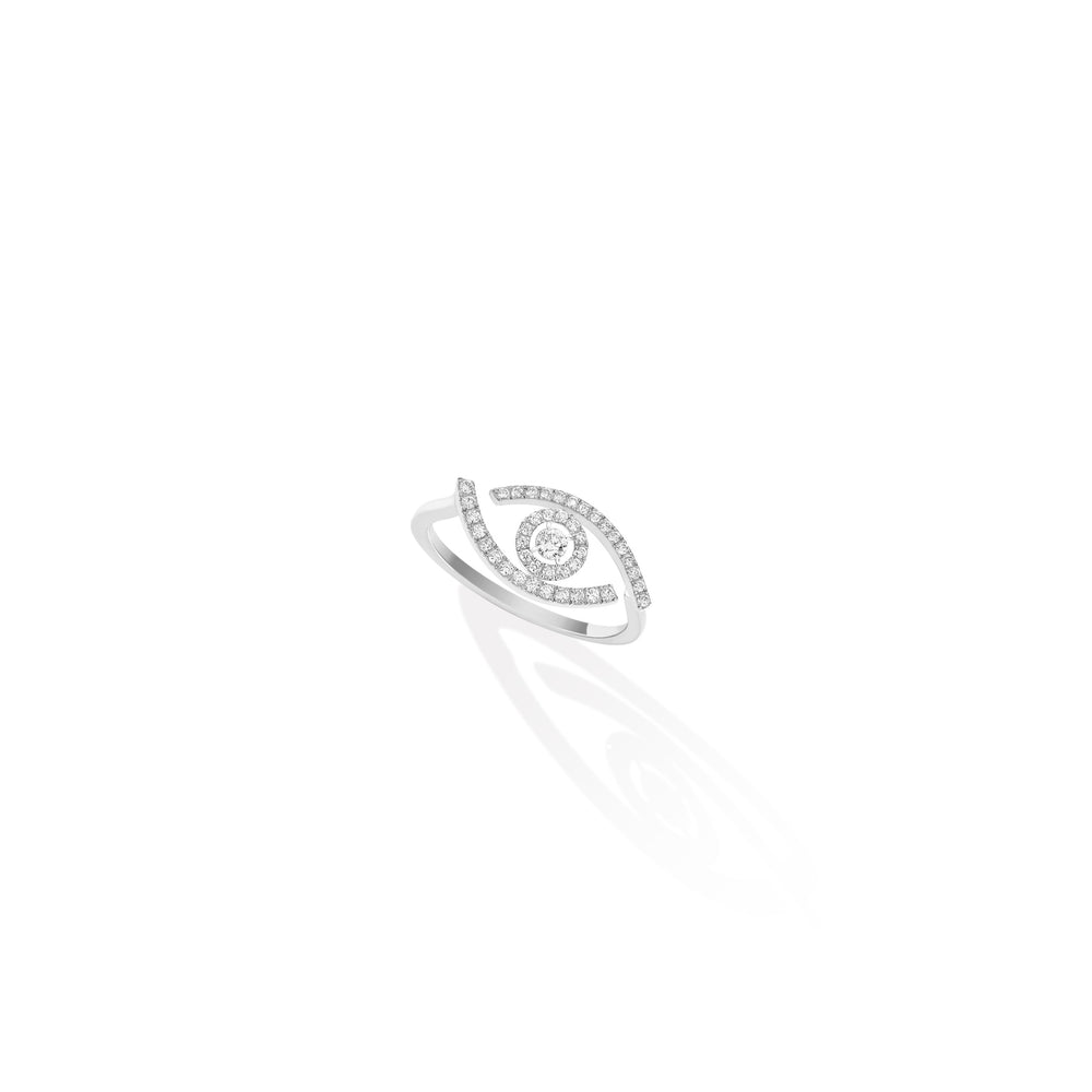 Bague diamant pavé femme Lucky Eye 10037-WG