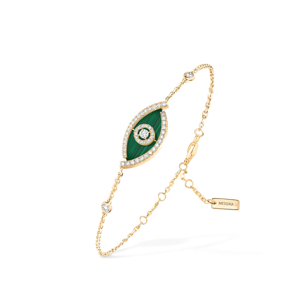 Bracelet diamant femme Lucky Eye Malachite 12888-YG