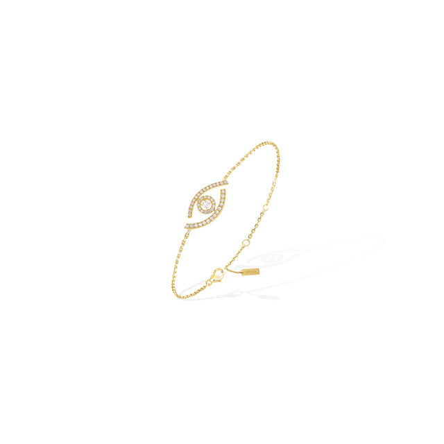 Bracelet diamant pavé femme Lucky Eye 10035-YG