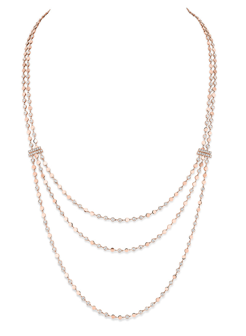 Collier long D-Vibes multi-rangs 12435-PG