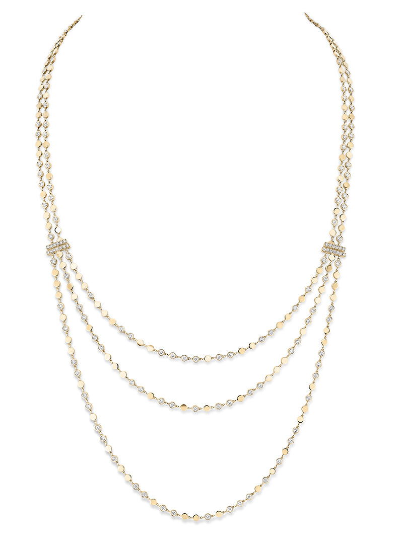 Collier long D-Vibes multi-rangs 12435-YG