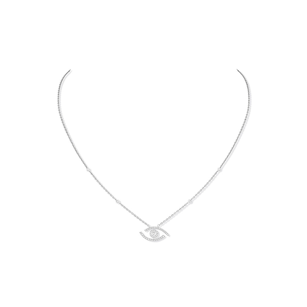 Collier diamant pavé femme Lucky Eye 07525-WG