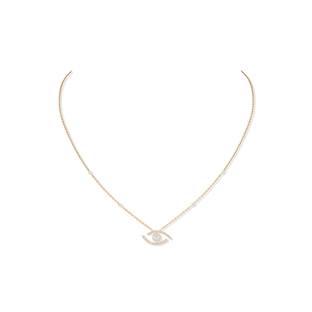 Collier diamant pavé femme Lucky Eye 07525-YG