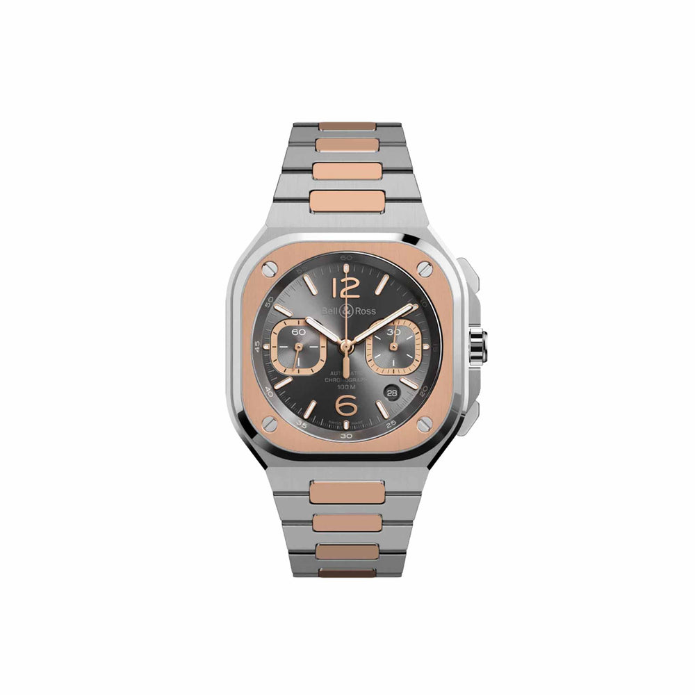 BR-05 Chrono Grey Steel & Gold - BR05C-RTH-STPG/SSG
