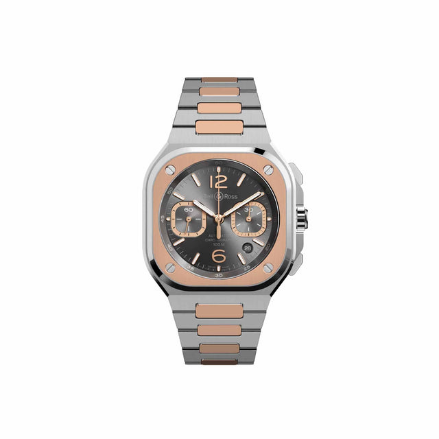 BR-05 Chrono Grey Steel & Gold - BR05C-RTH-STPG/SSG