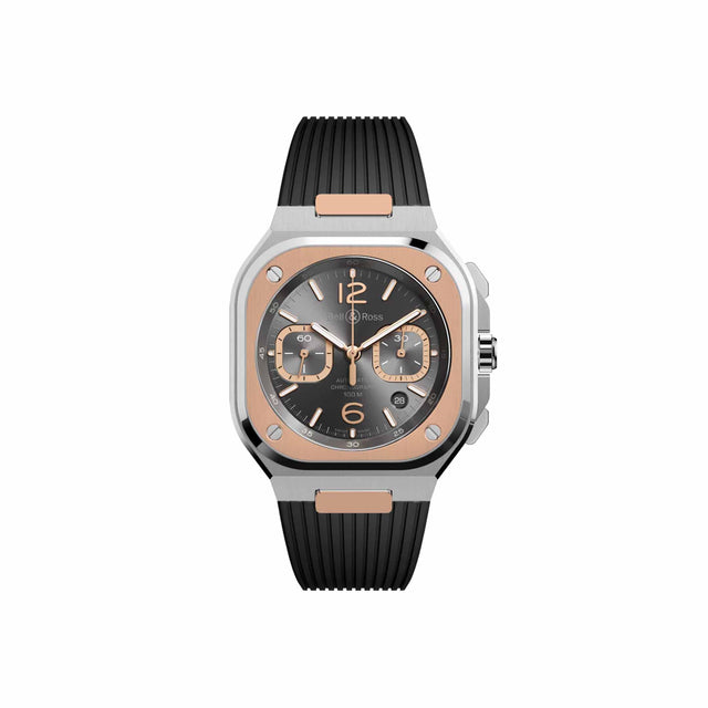 BR-05 Chrono Grey Steel & Gold - BR05C-RTH-STPG/SRB