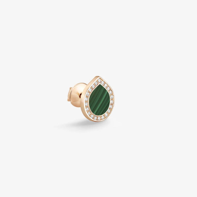 Boucle d'oreille Antifer en or rose avec Malachite - EAF2AGPGM0000