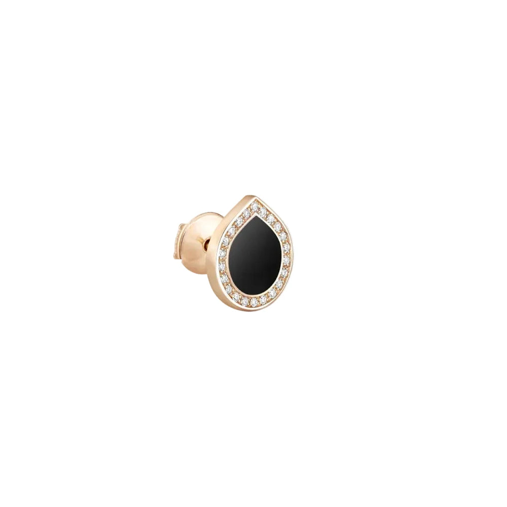 Boucle d'oreille Antifer en or rose avec Onyx - EAF2AGPGO0000