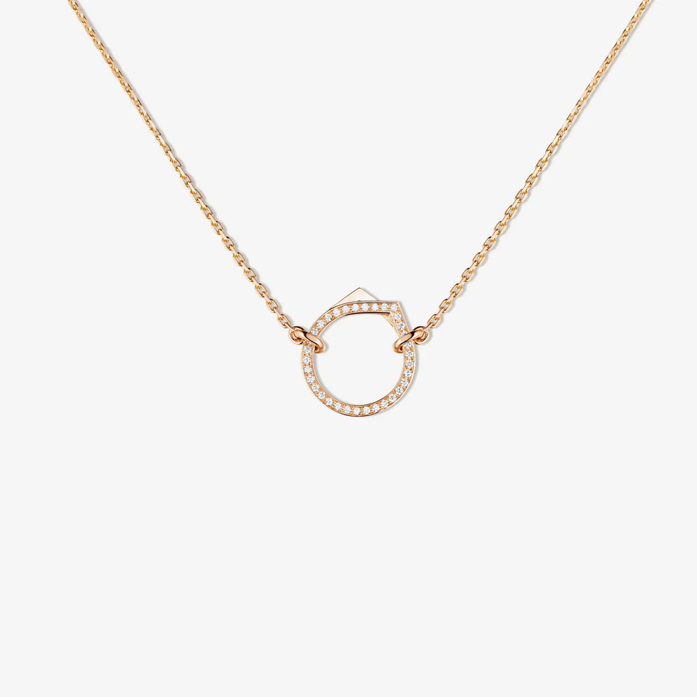 Pendentif Antifer en or rose pavé de diamants - PAF2ACPG00000