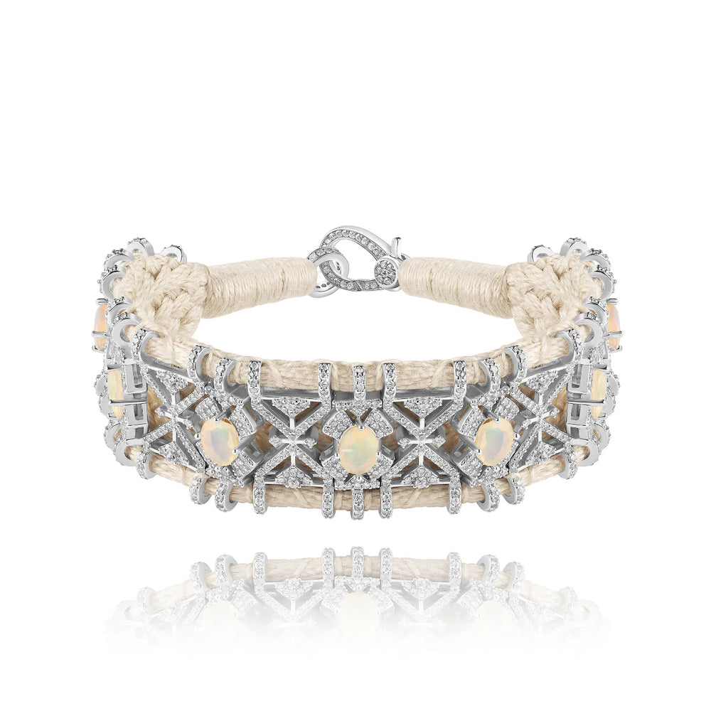 Bracelet Van Den Abeele Palmas Vanille - Opale