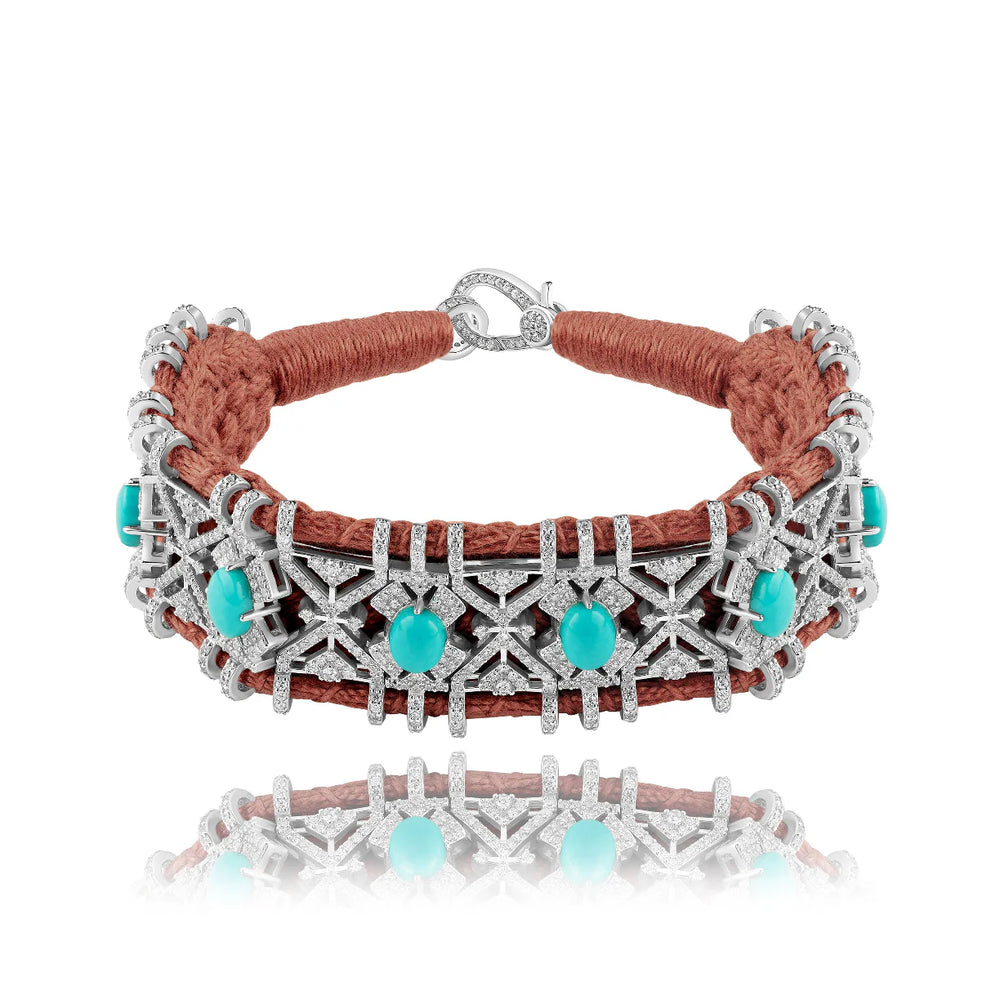 Bracelet Van Den Abeele Palmas Blush - Turquoise