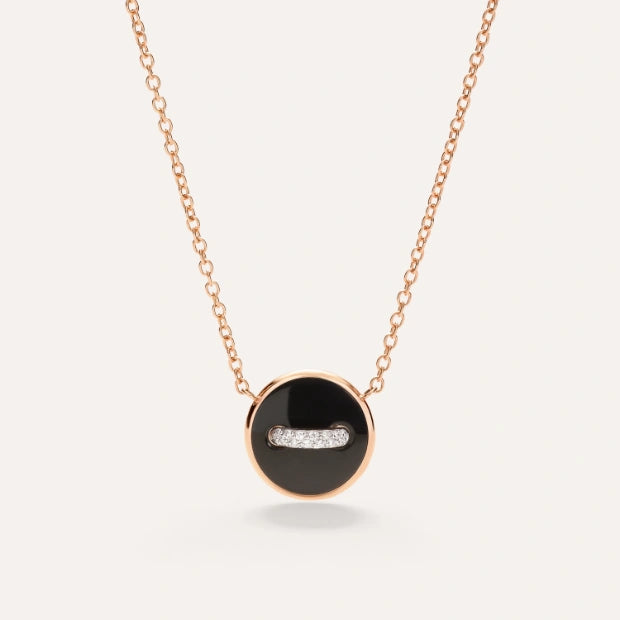 Collier Pom Pom Dot avec pendentif - PCC4030_O7WHR_DB0ON