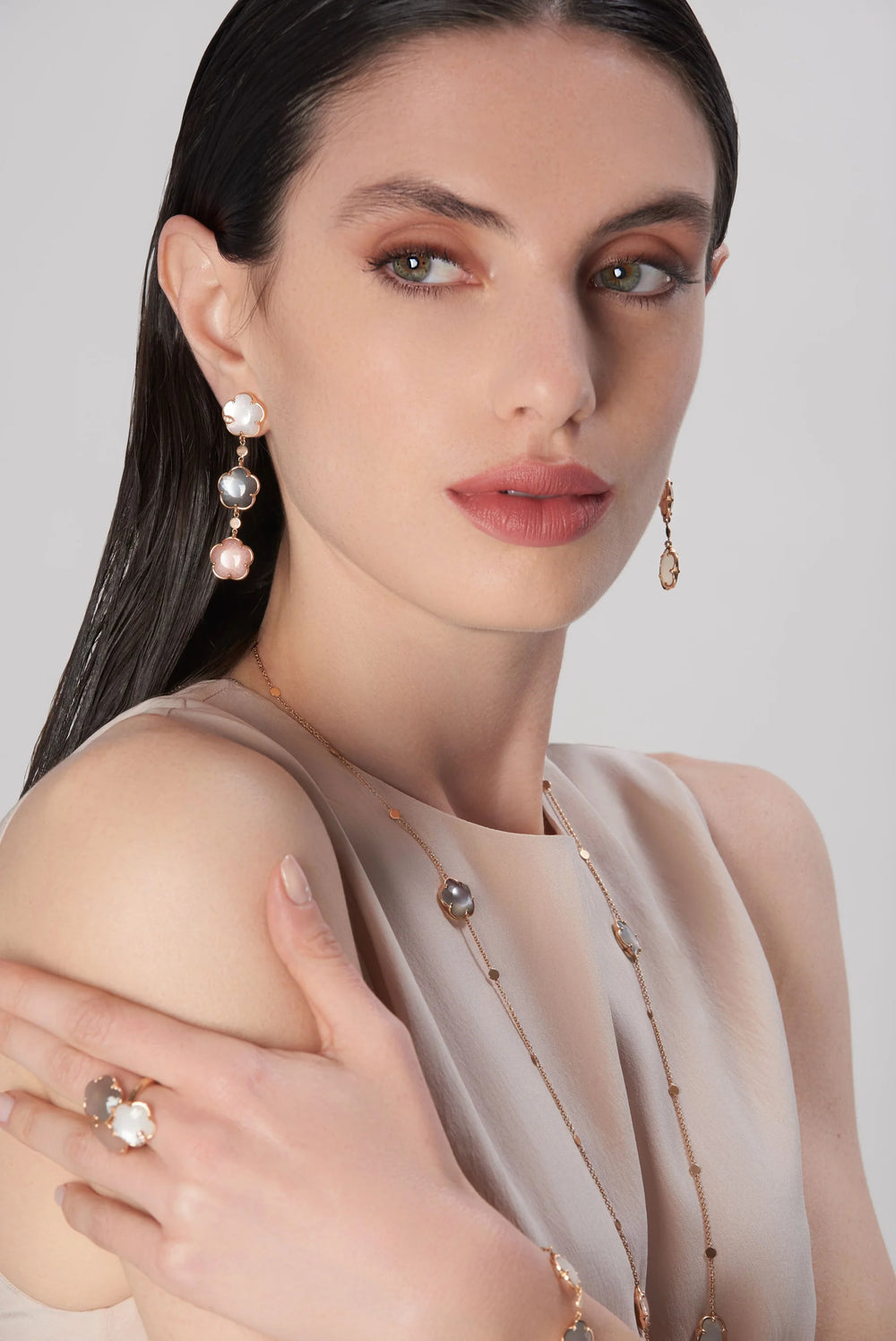 BOUCLES D'OREILLES PETIT JOLI BOUQUET LUNAIRE - 16337R