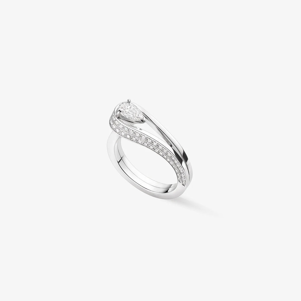 Bague Serti Inversé en or blanc - RCR3AFWG04000