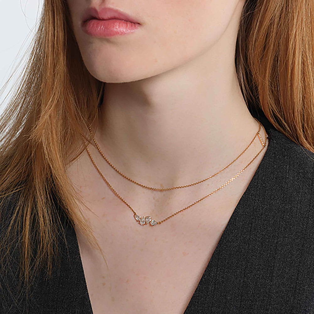 Collier Repossi Serti sur Vide en or rose avec 4 diamants taille poire - NLU3AFPG04000