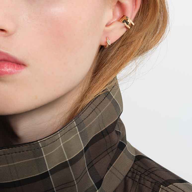Boucle d'oreille Repossi serti sur vide en or rose - EHA3ADPG00000
