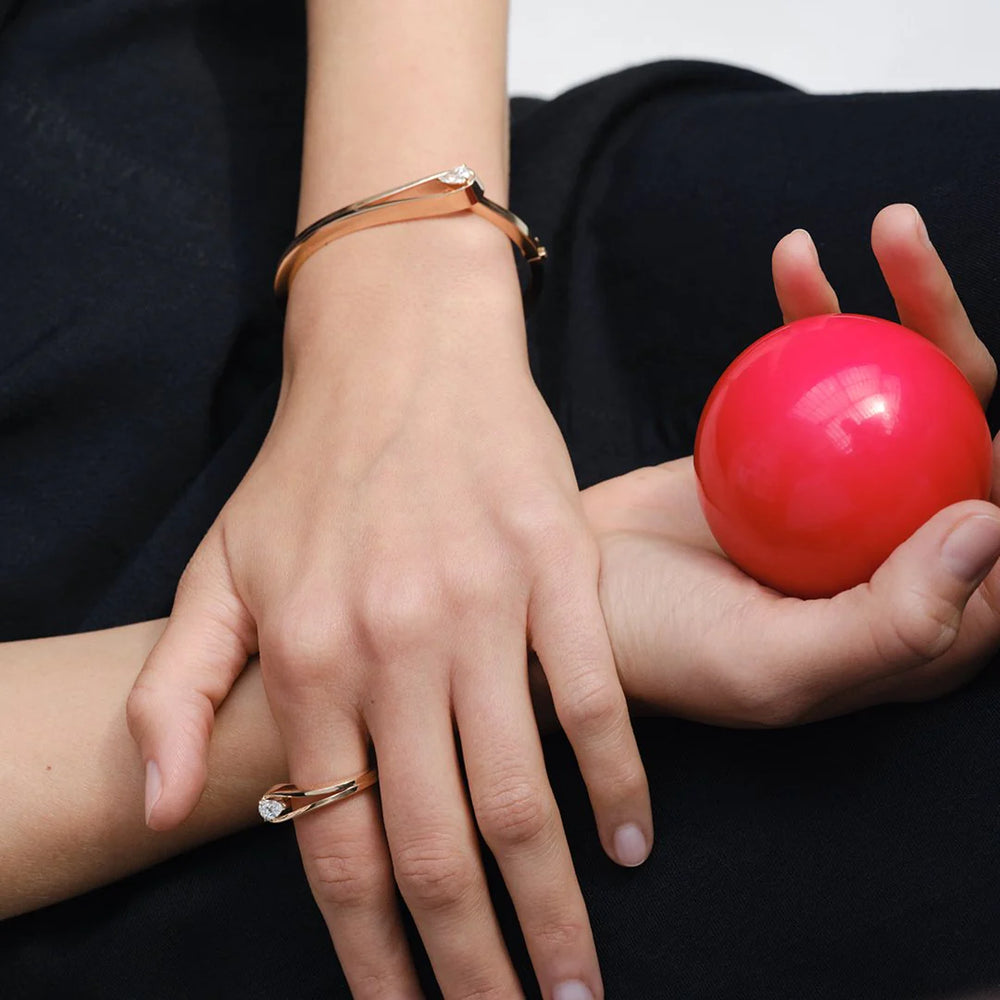 Bracelet Serti Inversé en or rose - BCR1AAPG05000