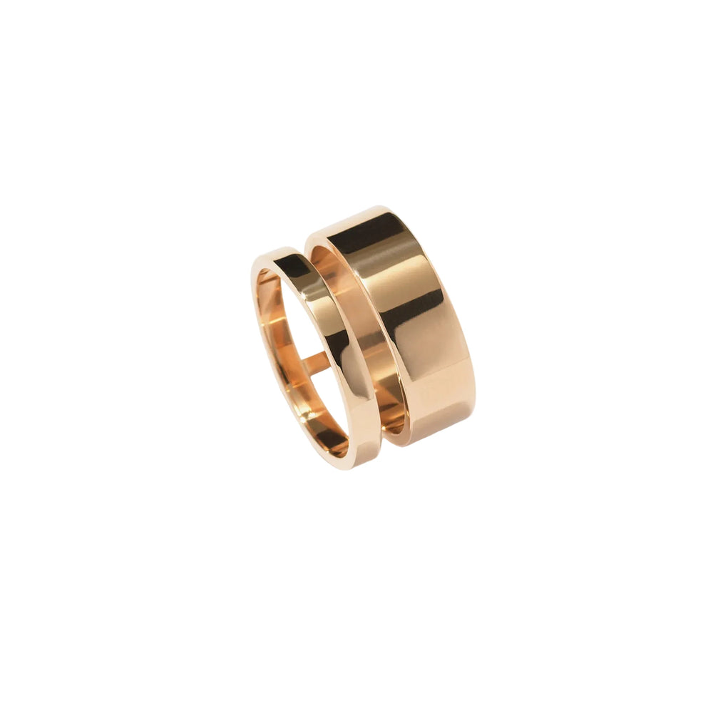 Bague Berbere 2 rangs en or rose - RMO0AAPG00000