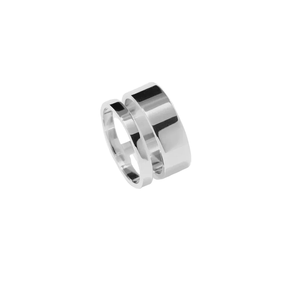 Bague Berbere 2 rangs en or blanc - RMO0AAWG00000