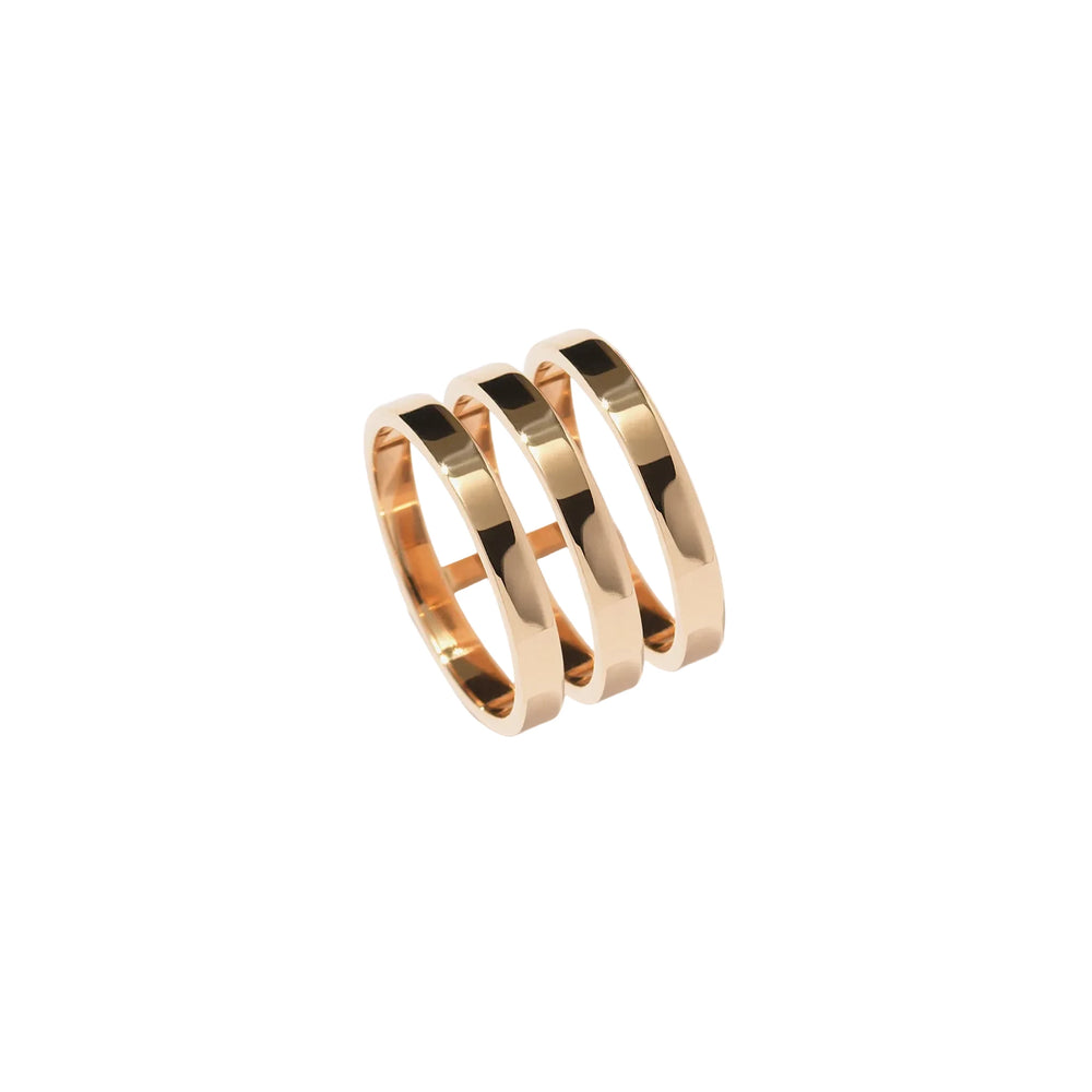 Bague Repossi Berbere 3 rangs en or rose - RMT0ACPG00000