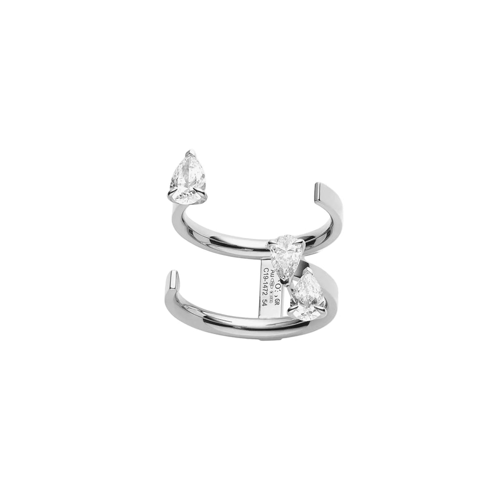 Bague Repossi serti sur vide en or blanc avec 3 diamants taille poire - RSV1FAWG00000